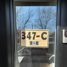 Load image into Gallery viewer, Beautiful Thin Blue Line Wood Address Plaque
