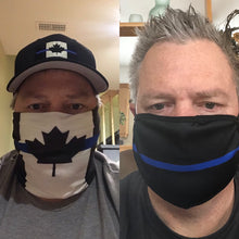 Load image into Gallery viewer, Thin Blue Line Canada Neck Gaiter / Face Mask Duo (Free Shipping)