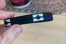 Load image into Gallery viewer, Thin Blue Line Silicone Back The Blue, Blue Lives Matter, Thin Blue Line , Thin Blue Line Maple Leaf , Thin Blue Line Canadian Flag, Defend This Line, Got Your Six, Thin Silver Line (Corrections) Wristband / Bracelet