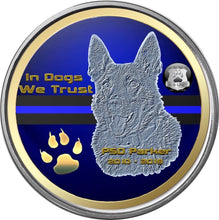 Load image into Gallery viewer, The Thin Blue Line Canada K9 Challenge Coin