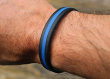 Load image into Gallery viewer, Thin Blue Line Silicone Back The Blue, Blue Lives Matter, Thin Blue Line , Thin Blue Line Maple Leaf , Thin Blue Line Canadian Flag, Defend This Line, Got Your Six, Thin Silver Line (Corrections) Wristband / Bracelet