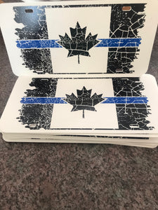 Spring / Summer Promo: With each order of $59.99 and over (pre tax) you will receive a Thin Blue Line Distressed Canadian Flag License Plate
(a $20.99 value) absolutely FREE! (Must add  License Plate  to cart and enter promo code PLATE at check out)