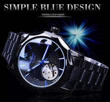 Load image into Gallery viewer, “Blue Ocean” Thin Blue Line Inspired Transparent Dial Men's Watch (FREE Shipping)