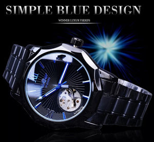 “Blue Ocean” Thin Blue Line Inspired Transparent Dial Men's Watch (FREE Shipping)