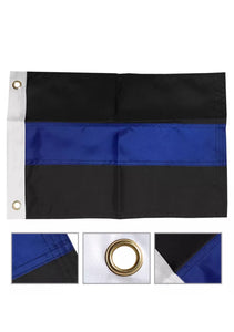 12 " x 18 " Motorcycle Thin Blue Line Police Flag