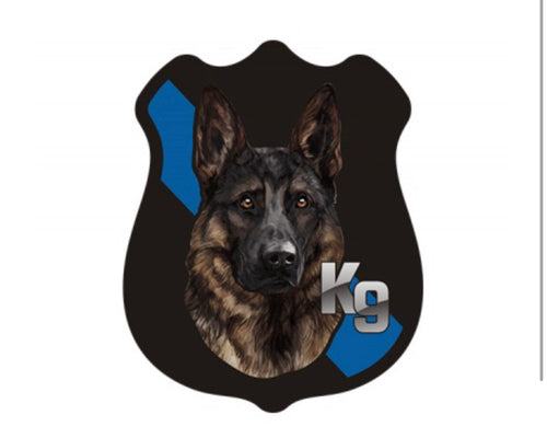 German Shepherd Thin Blue Line Police Badge 3 “ Sticker/ Decal 3