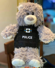 Load image into Gallery viewer, 8″ Stuffed Bears and Dogs WITH Mini Tactical Vest (includes YOUR department’s logo AND Badge number and/or name)