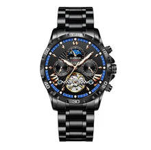 Load image into Gallery viewer, Thin Blue / Thin Red Line Inspired GLENAW Desig Waterproof Mechanical Watch