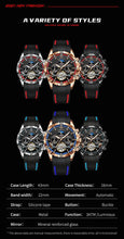 Load image into Gallery viewer, Thin Blue / Thin Red Line Inspired GLENAW Desig Waterproof Mechanical Watch