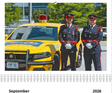 Load image into Gallery viewer, The 2026 Thin Blue Line Canada Fundraising Calendar (Wall Size and Desk Size) To Benefit The Police &amp; Peace Officers’ Memorial Ribbon Society