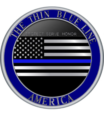 Thin Blue Line America Challenge Coin
