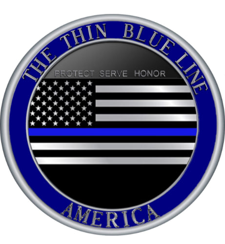 Thin Blue Line America Challenge Coin