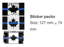 Load image into Gallery viewer, Thin Blue Line Canada Sticker Pack