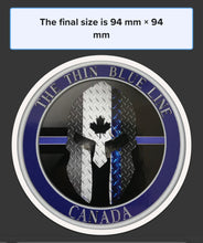 Load image into Gallery viewer, Thin Blue Line Canada Spartan Helmet Coasters