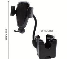 Load image into Gallery viewer, Multifunctional Car Cup Holder And Phone Stand, Three-In-One, Retractable And Rotatable with FREE Thin Blue Line Canada Carabiner Key Chain ($6.99 value)