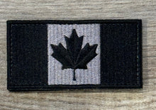 Load image into Gallery viewer, Black and Grey Canadian Flag Patch