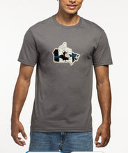 Load image into Gallery viewer, Distressed Canadian Flag Country Outline Thin Blue Line T-Shirt