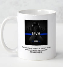 Load image into Gallery viewer, Fundraiser Coffee Mug for fallen SPVM Officer Mohamed Lamine Benredouane