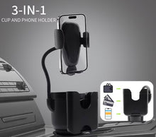 Load image into Gallery viewer, Multifunctional Car Cup Holder And Phone Stand, Three-In-One, Retractable And Rotatable with FREE Thin Blue Line Canada Carabiner Key Chain ($6.99 value)