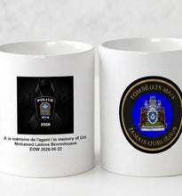 Load image into Gallery viewer, Fundraiser Coffee Mug for fallen SPVM Officer Mohamed Lamine Benredouane