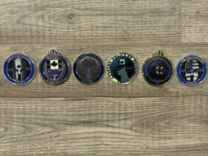 The Complete Thin Blue Line Canada Challenge Coin Set