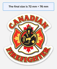 Load image into Gallery viewer, 3&quot; Round Canadian Firefighter Magnet