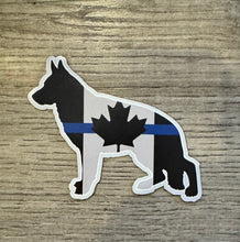 Load image into Gallery viewer, 3 &quot; German Shepherd Thin Blue Line Canada Flag K9 Police Dog Magnet