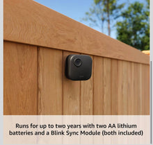 Load image into Gallery viewer, Blink Outdoor 4 and Battery Doorbell 2K+ (newest model) — Two-year battery 1080p camera and 2K battery doorbell. Sync Module Core included — 1 Camera + Doorbell (Black)