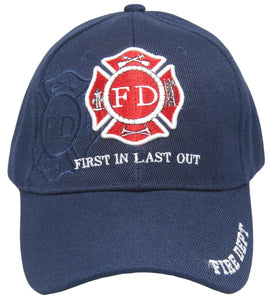 Fire Department First in Last Out embroidered Hat / Cap