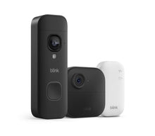 Load image into Gallery viewer, Blink Outdoor 4 and Battery Doorbell 2K+ (newest model) — Two-year battery 1080p camera and 2K battery doorbell. Sync Module Core included — 1 Camera + Doorbell (Black)