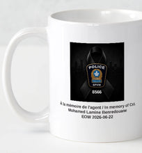 Load image into Gallery viewer, Fundraiser Coffee Mug for fallen SPVM Officer Mohamed Lamine Benredouane