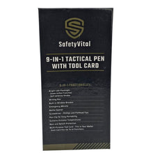 Load image into Gallery viewer, SafetyVital 9-in-1 Tactical Pen with Tool Card 2-Pack