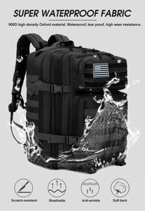 Outdoor Tactical Waterproof Large Capacity Backpack with FREE patch and FREE SHIPPING