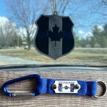 Load image into Gallery viewer, Spring / Summer Promo: With each order of $89.99 and over (pre tax) you are eligible to receive Thin Blue Line Canada Carabiner Key Chain AND 
an a Badge Shape Car Air Freshener
absolutely FREE! (Must add item to cart and enter promo SPRING at checkout)
