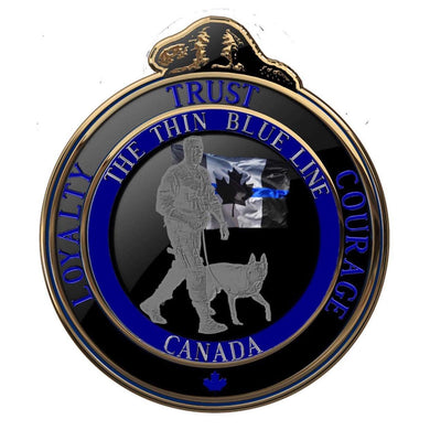 The Thin Blue Line Canada K9 Challenge Coin Version 2.0