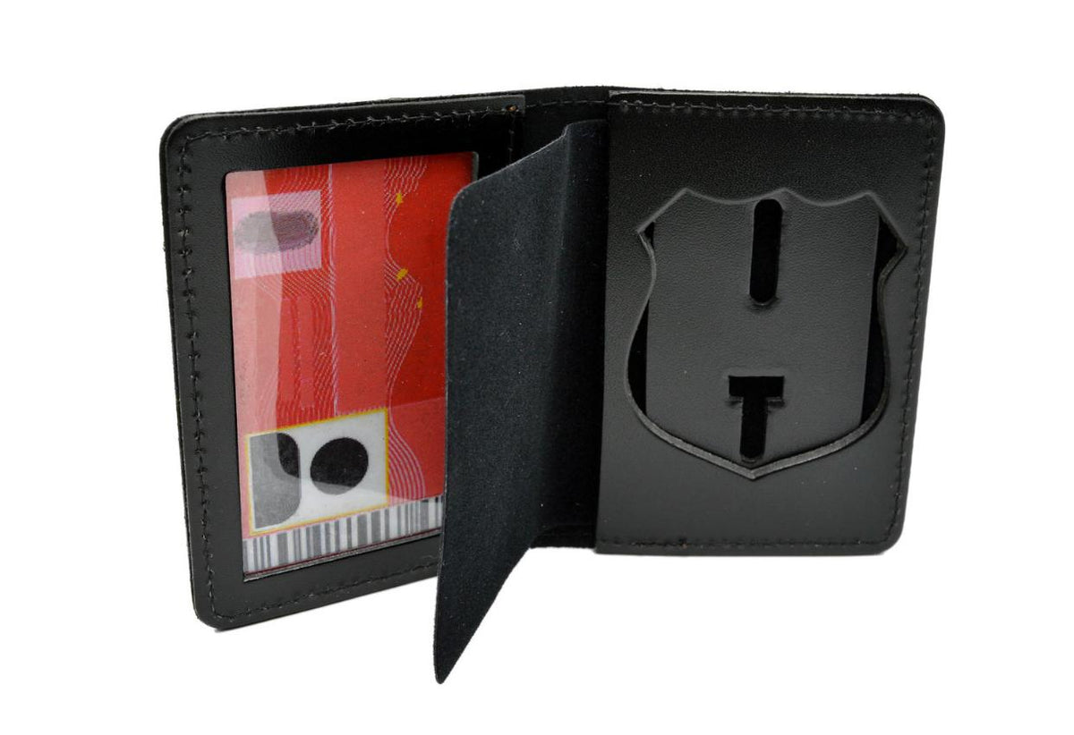 RCMP Duty Leather Book Style Badge and Single ID Case (100% Leather) M ...