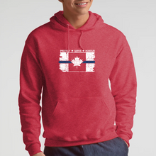 Load image into Gallery viewer, Original Tattered Thin Blue Line Canadian WHITE Flag Classic Unisex Hoodie (with FREE sticker for a limited time)