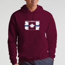 Load image into Gallery viewer, Original Tattered Thin Blue Line Canadian WHITE Flag Classic Unisex Hoodie (with FREE sticker for a limited time)