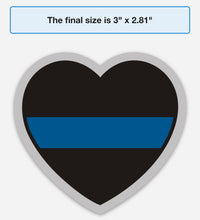 Load image into Gallery viewer, Thin Blue Line Heart - Decal Sticker
