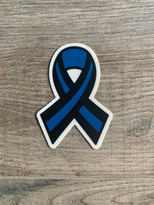 3 " Thin Blue Line Ribbon Decal Memorial Sticker