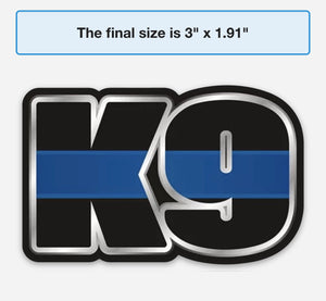 3 " Thin Blue Line Police K9 Decal / Sticker
