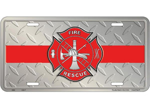 Firefighter Aluminum License Plate