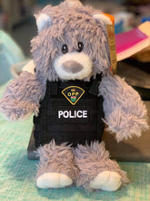 Load image into Gallery viewer, 8″ Stuffed Bears and Dogs WITH Mini Tactical Vest (includes YOUR department’s logo AND Badge number and/or name)