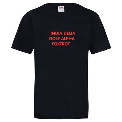 INDIA DELTA GOLF ALPHA FOXTROT Fruit of the Loom® Unisex T-shirt