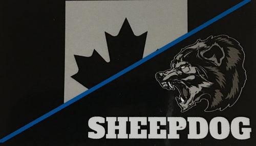 Canada Subdued Flag Sheepdog Thin Blue Line Canadian Police Sticker Decal