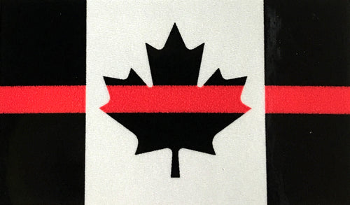 THIN RED LINE SUBDUED CANADA FLAG DECAL (2 sizes)