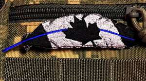 Thin Blue Line Canadian Flag Feather Patch