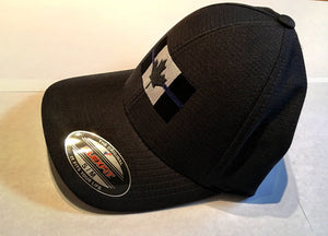 Thin Blue Line Canadian Flag Fitted Cap
