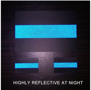 Reflective Police Thin Blue Line Bumper Decals (4" x 2.6")