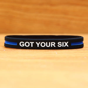 Thin Blue Line Silicone Back The Blue, Blue Lives Matter, Thin Blue Line , Thin Blue Line Maple Leaf , Thin Blue Line Canadian Flag, Defend This Line, Got Your Six, Thin Silver Line (Corrections) Wristband / Bracelet